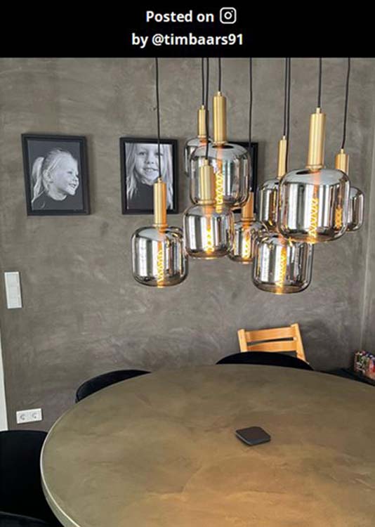 Suspension - fumé - Ø22cm - E27 - 40W