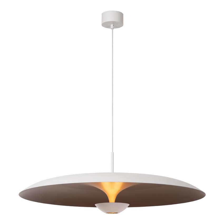 Lucide Premium Kenneth - Hanglamp - Ø80cm - LED Dimbaar - 1x22W 2700K - Wit