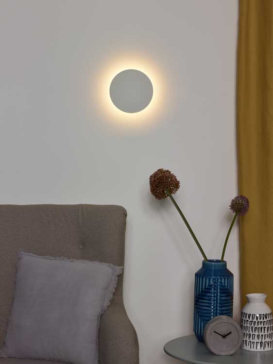 Lucide EKLYPS LED - Applique murale - Ø 15 cm - LED - 1x6W 3000K - Blanc