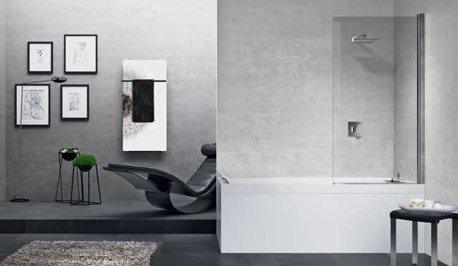 Paroi de baignoire Novellini Young 2.0 chrome droite 120x150cm