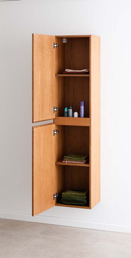 Armoire colonne Fior chêne suspendue 170x40x35cm