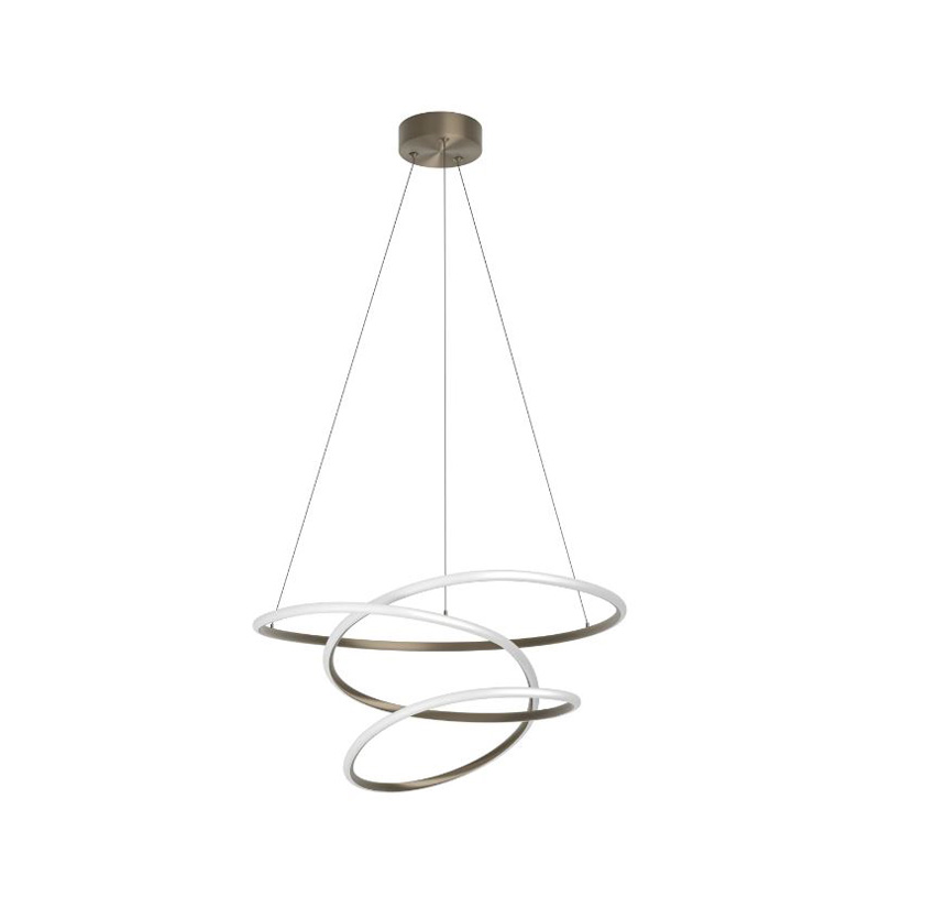 Hanglamp - brons - Ø58xH110cm - LED - 1x27W - 2700/4000/6500K - CCT
