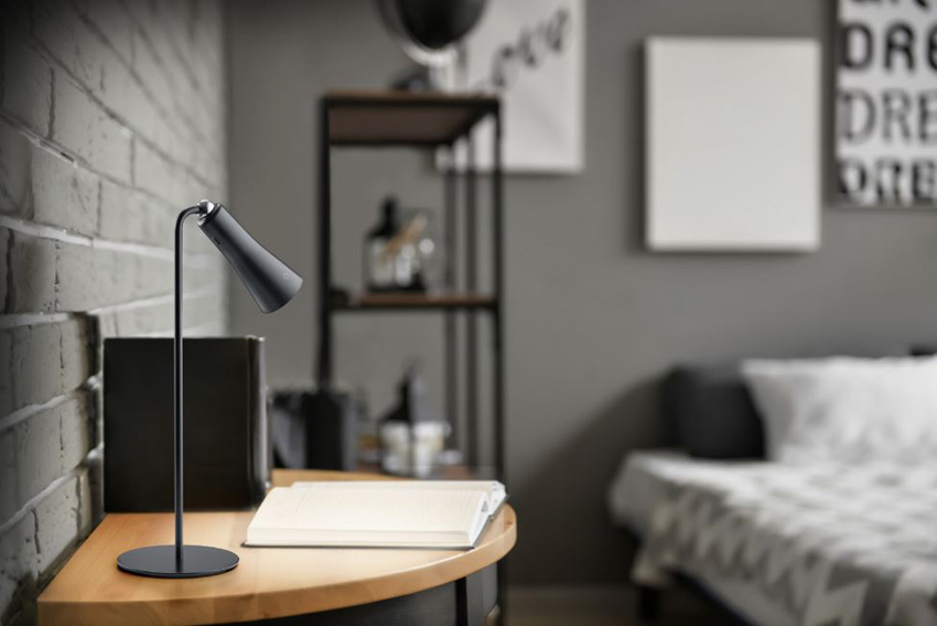 Lampe de bureau - noir - 20x12x36cm - dimmable - LED - 1x2W - 3000K - USB-C