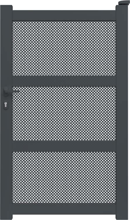 Portail simple Montera aluminium anthracite sur mesure ouverture à droite