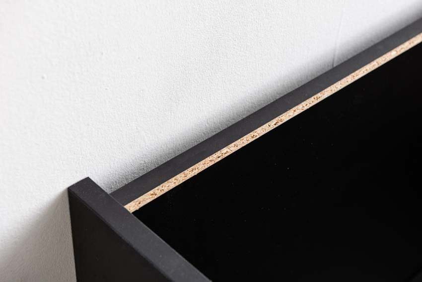 Armoire de cuisine d'angle Plenti chêne/noir 112cm droite