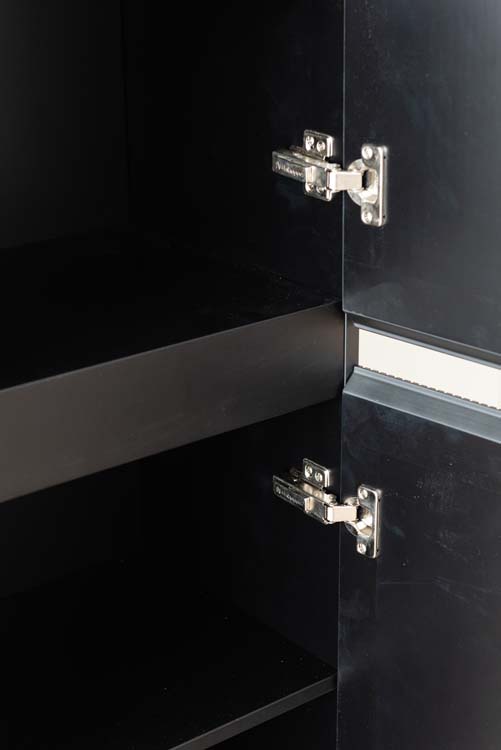 Armoire colonne Windsor noir mat suspendue 170x40x35cm