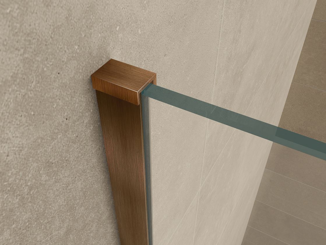 Set profilé + barre de renforcement Khloe bronze cuivre brossé 120cm