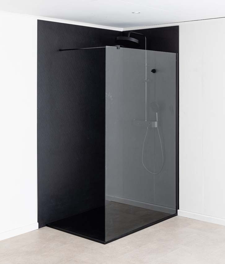 Panneau de douche Milo Slate SMC noir mat 152,4x243,8cm