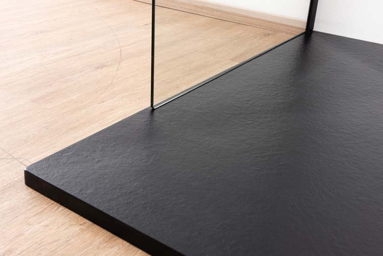 Inloopdouche Anais 87 x 200 cm verzuurd glas - zwart