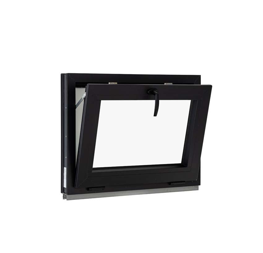 Châssis battant pvc Deceuninck Elegant Infinity noir/noir B600xH500 mm