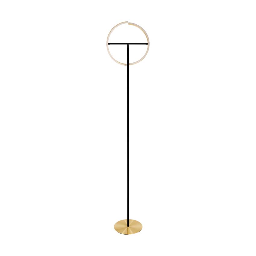 Lampadaire - Or/noir - H180cm - Dimmable - LED - 1x17W - 3000K