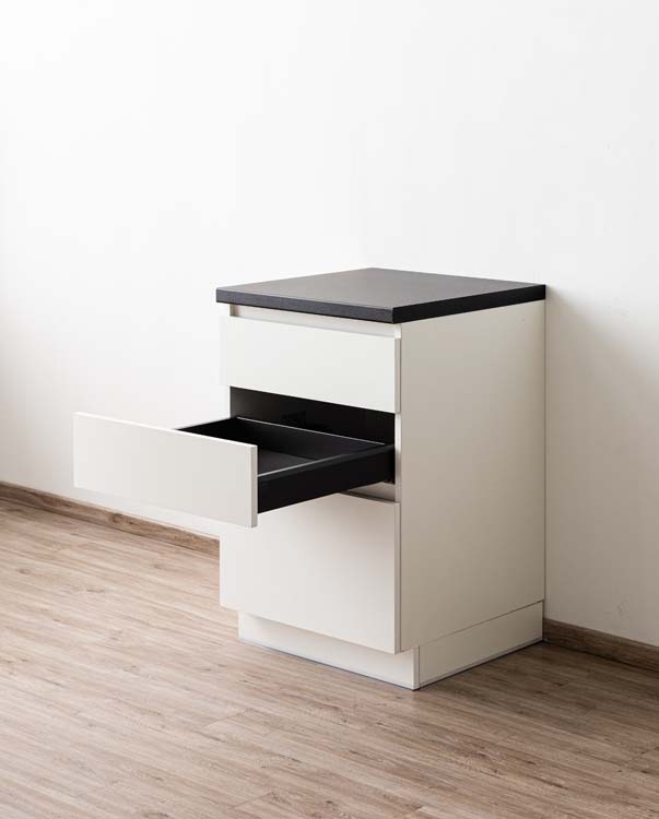 Armoire de cuisine Plenti avec 3 tiroirs blancs 60x78cm