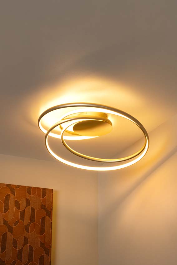 Lucide Kianti - Plafondspot - Ø21cm - 3xGU10 - Taupe