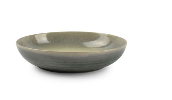 Diep bord Flint groen/grijs 22 cm