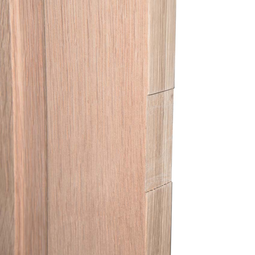 Complete binnendeur Versailles fineer eik 201,5x78cm massief hout omkeerbaar + deurkast 16,5cm