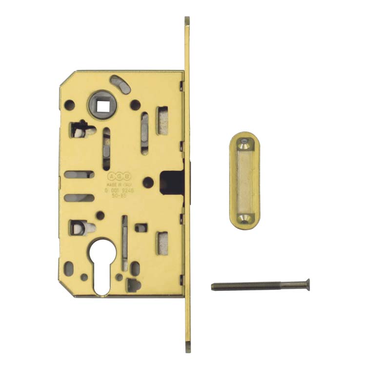 Serrure aimant proAGB 18mm plaque frontale tête cylindre 85mm