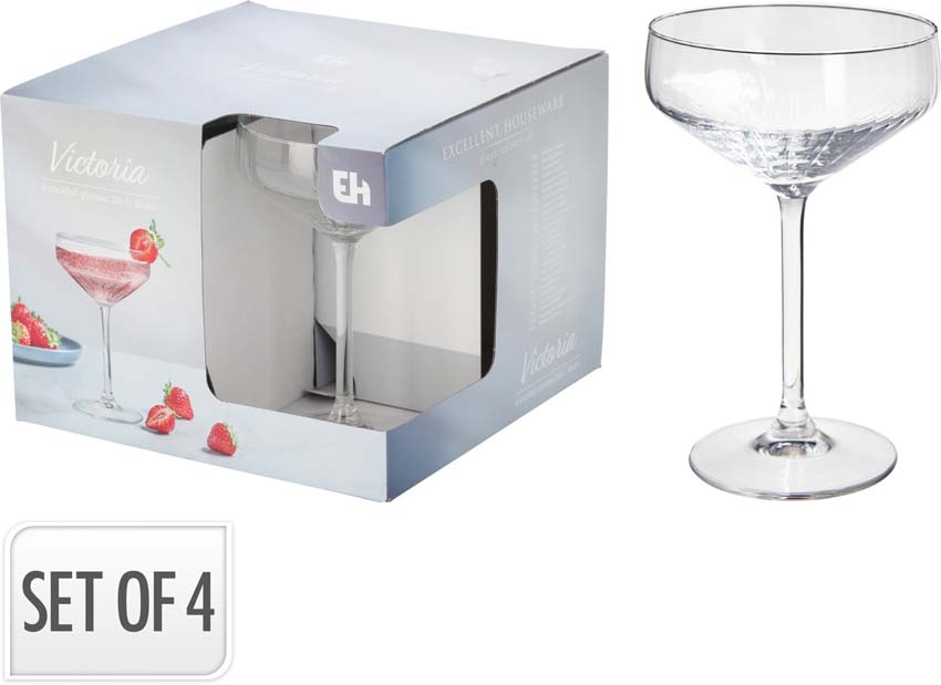Cocktailglas 30cl set van 4