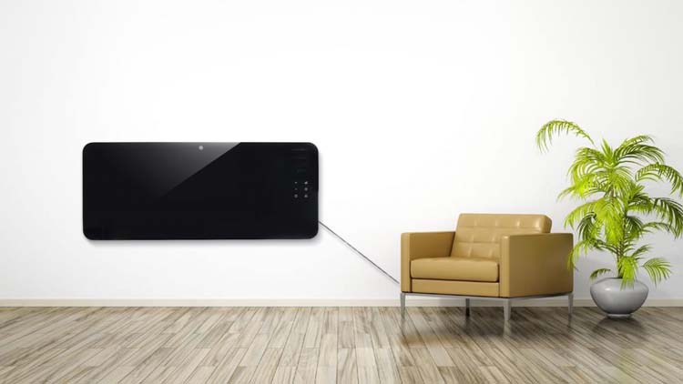 Slimme paneelverwarmer zwart 2000W