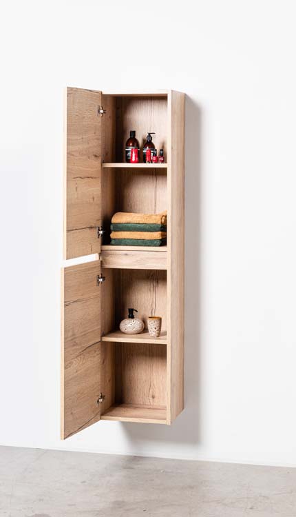 Kolomkast Domino eik hangend 170x40x32cm