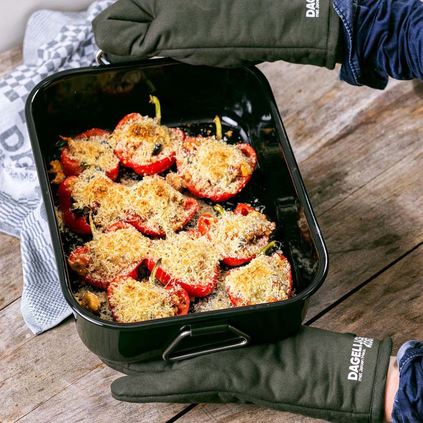 Plateau de cuisson Dagelijkse Kost sans PFAS vert olive 39,5x28,6cm