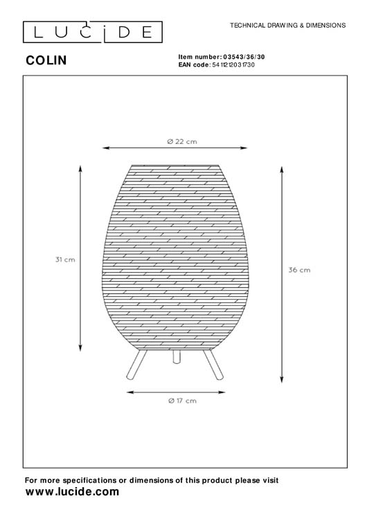 Tafellamp - zwart - Ø22cm - G9 - 3W