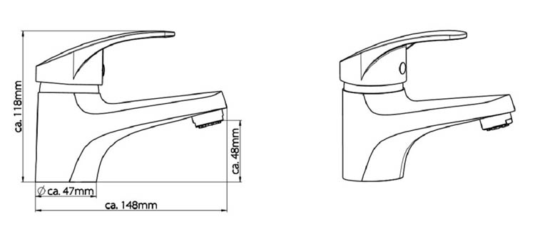 Robinet de lavabo Olaf basse pression chrome