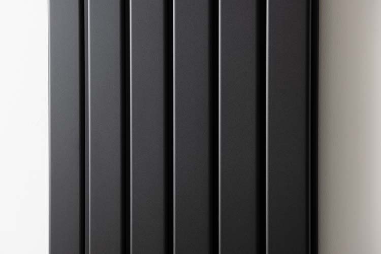 Designradiator Dana dubbel 180x45,6cm mat zwart 1623Watt