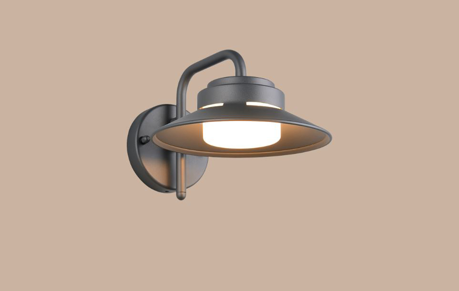 Applique murale - anthracite - Ø20x26cm - GX53 - 1x10W - IP44