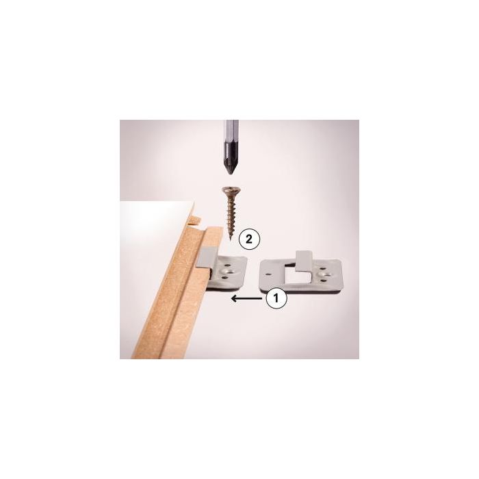 Clips montage panneau de plafond standard 1,8mm 100 pcs