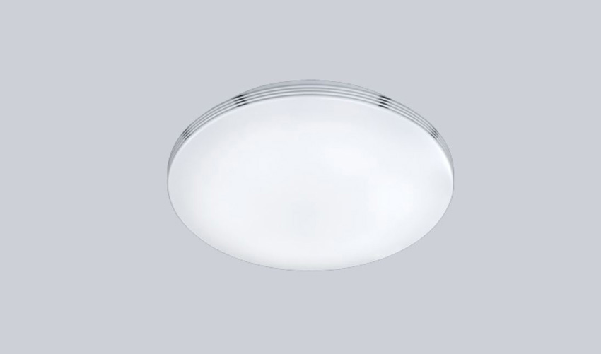 Plafondlamp - wit/chroom - Ø35cm - LED - 1x18W - 3000K - IP44