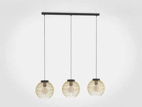 Hanglamp Vene 3xE27 zwart/goud Hanglamp Vene 3xE27 zwart/goud