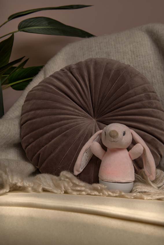 Veilleuse lapin - rose - LED 1x3W - 2700K - RGB - à piles