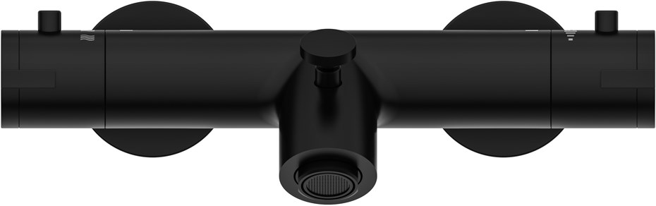 Robinet de baignoire-douche Levi thermostatique noir mat
