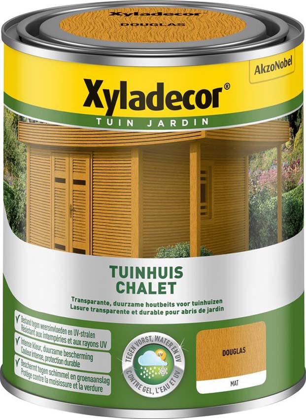 Houtbeits tuinhuis Xyladecor douglas 750ML