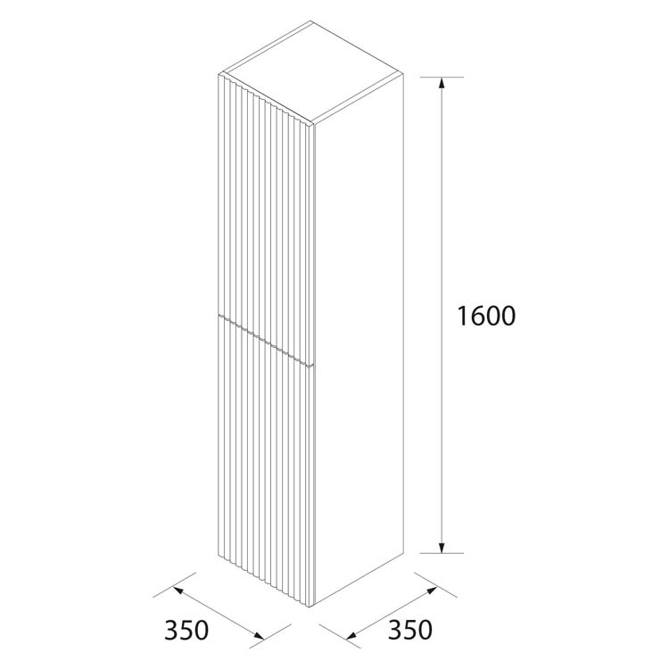 Armoire colonne Sunday noir montage murale 160x35x35cm Armoire colonne Sunday noir montage murale 160x35x35cm