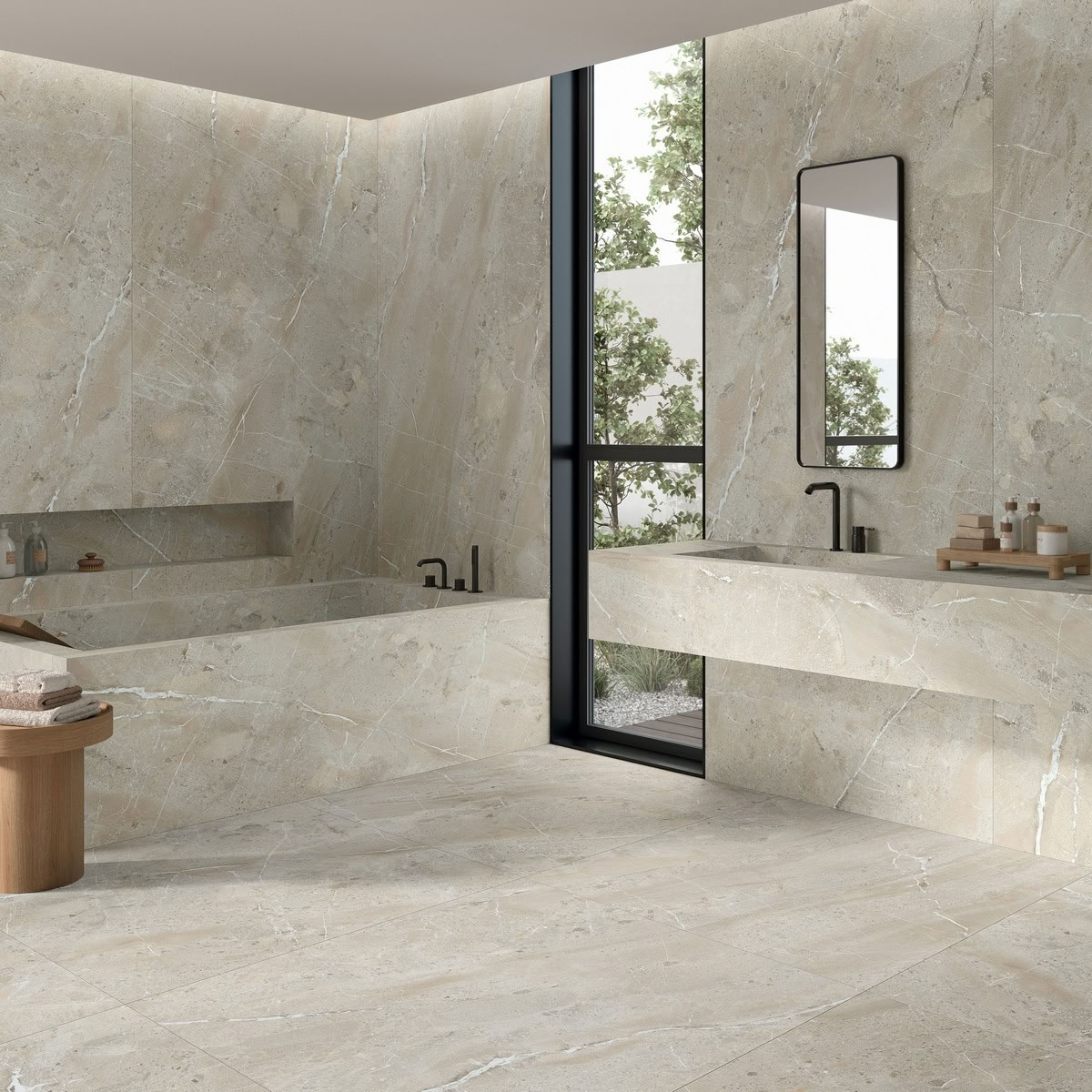 Carrelage de sol et mural Mullerthal beige 60x120cm