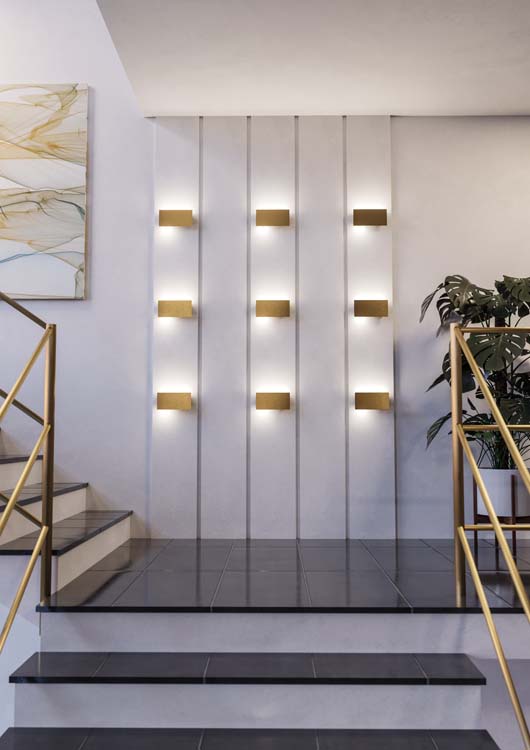 Applique murale - dorée - 20x10x4cm - LED - 1x6W - 3000K