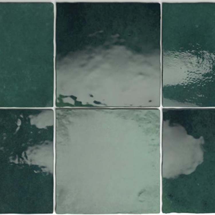 Wandtegel Alisa glanzend groen 13,2x13,2cm