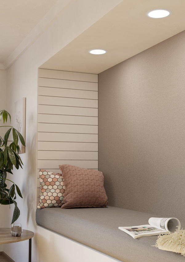 Inbouwspot - wit - Ø16,6cm - LED - 1x12W - 3000K