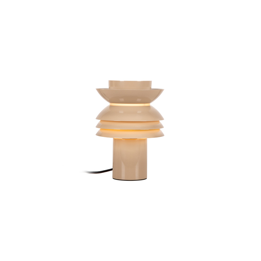 Lucide Vibes Yindra - Tafellamp - Ø17,5cm - 1xE27 - Taupe