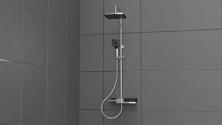 Doucheset Britta chroom/zwart