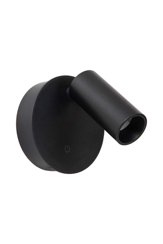 Oplaadbare wandspot Rune - zwart - Ø8,1cm - LED Dimbaar - 1x2W - 2700K/4000K - magnetisch