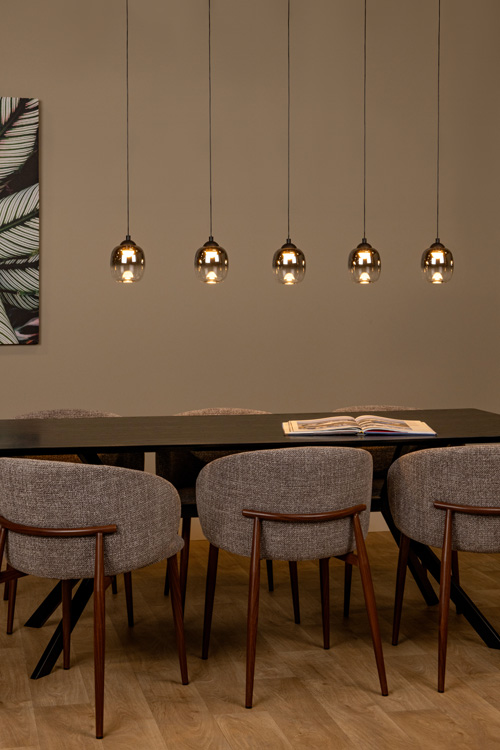 Suspension - noir - dimmable - LED 5x5,7W - 3000K