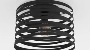 Plafonnière E27 37x26 cm noir Plafonnière E27 37x26 cm noir