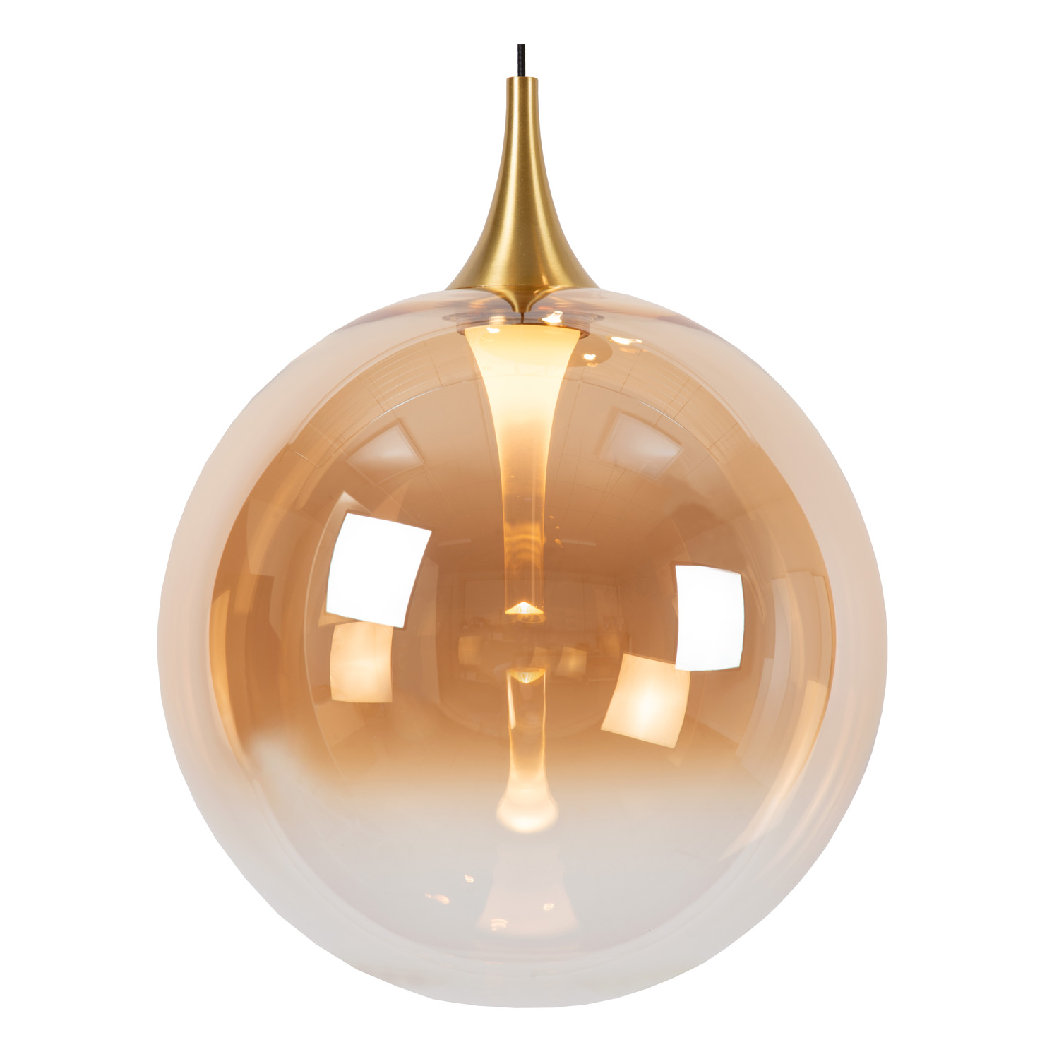 Lucide Premium Gisela - Suspension - Ø30cm - LED Dim. - 1X9,4W 2700K - Ambre