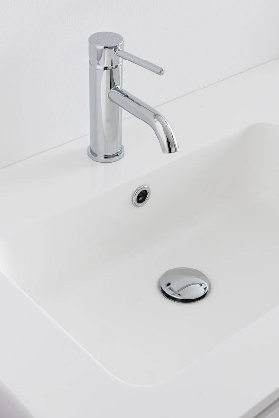Meuble de salle de bain Bianca blanc mat suspendu avec double lavabo blanc brillant 120,5cm