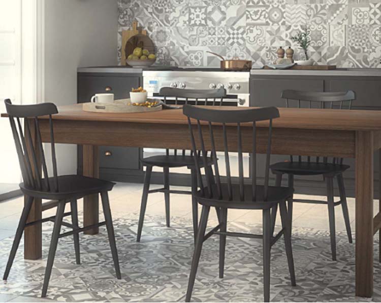 Vloer- en wandtegel Moose patroontegel grijs 34x34cm