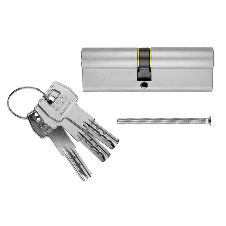 Cylindre pro AGB sécurité 95mm  look inox SKG**
