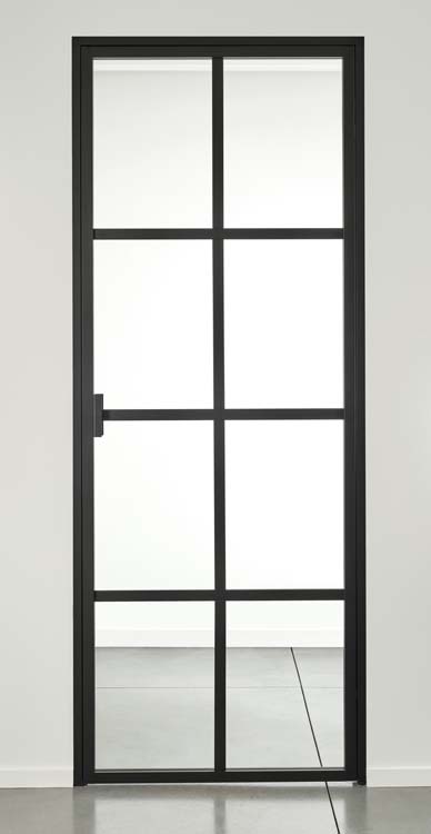Complete binnendeur Urla Nero Luxe aluminium 213,8x88,7cm