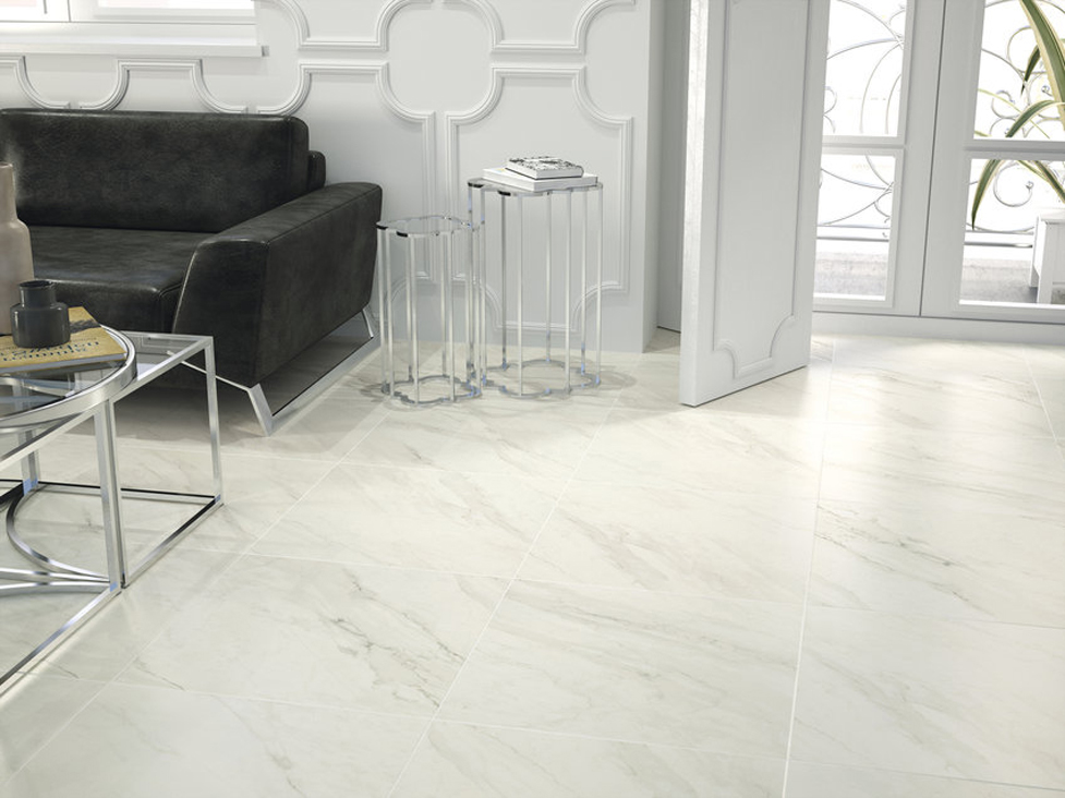 Vloer- en wandtegel Carrara Di Marmi marmerlook mat wit 60x60cm